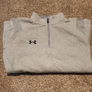 Under Armour Men's Light Gray Zip-Up Sweater